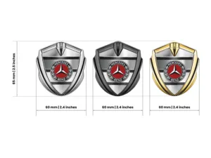 Mercedes Emblema Fender Badge Aspetto Corse Splendente